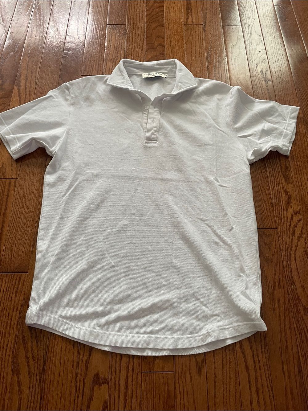 Collars & Co. White Cotton Polo Men’s Sz Small